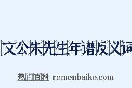 文公朱先生年谱反义词是什么意思的图片